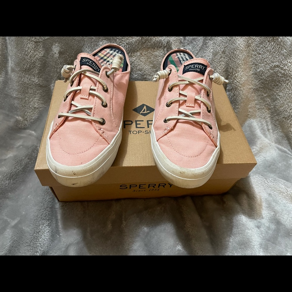 Sperry canvas crest vibe mule shoes
